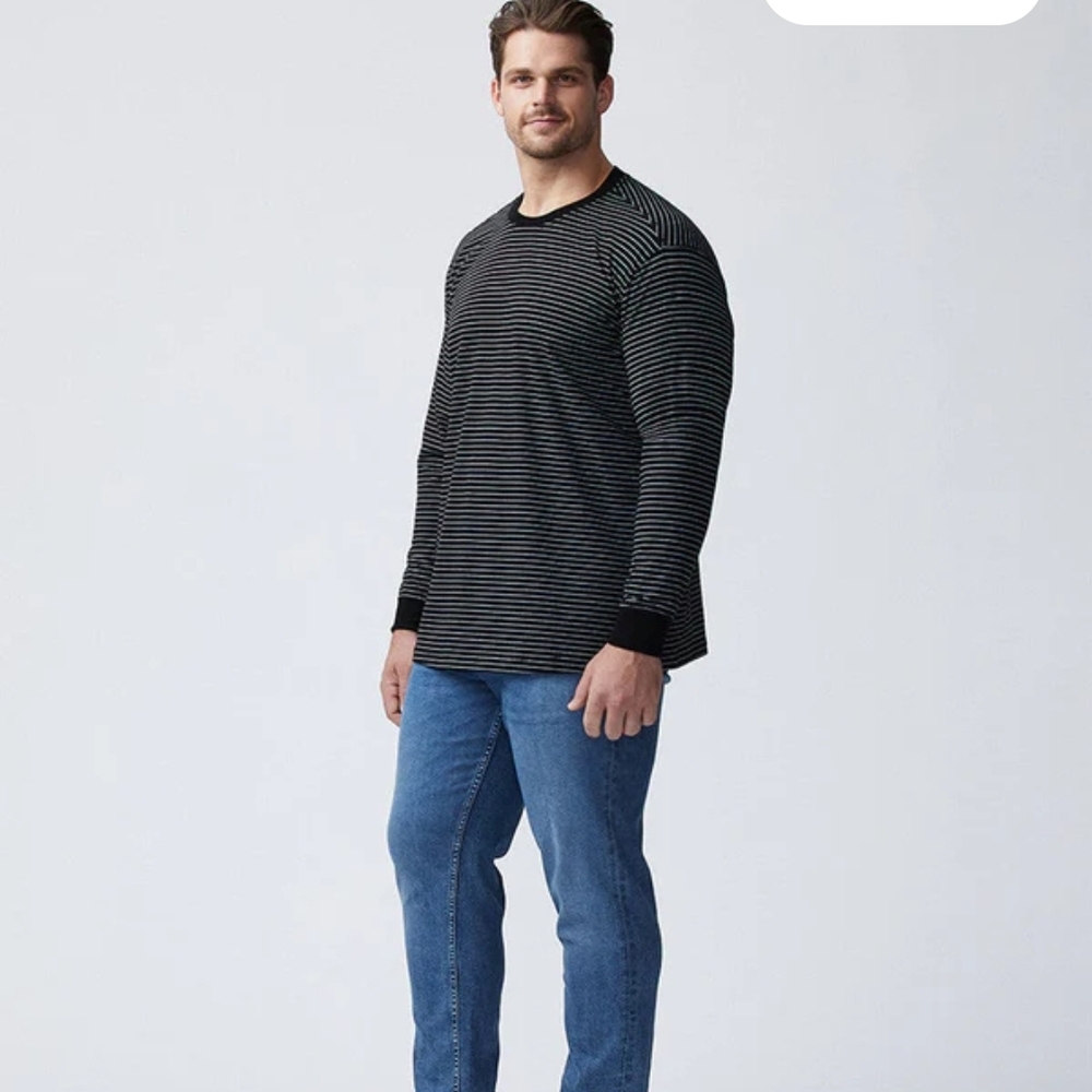 Good Counsel Men's Black Striped Shirt BIG AND TALL P12